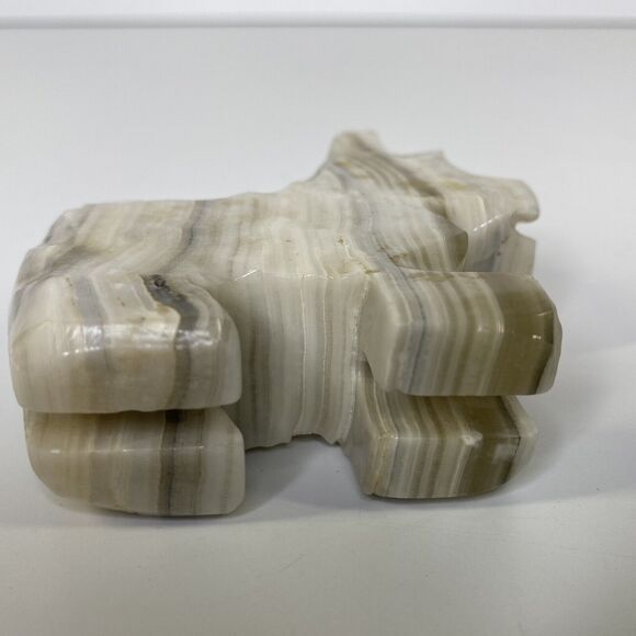 Carved Stone Scottish Scotty Terrier Dog Onyx? Marble? Rock 3” Figurine - Picture 8 of 10